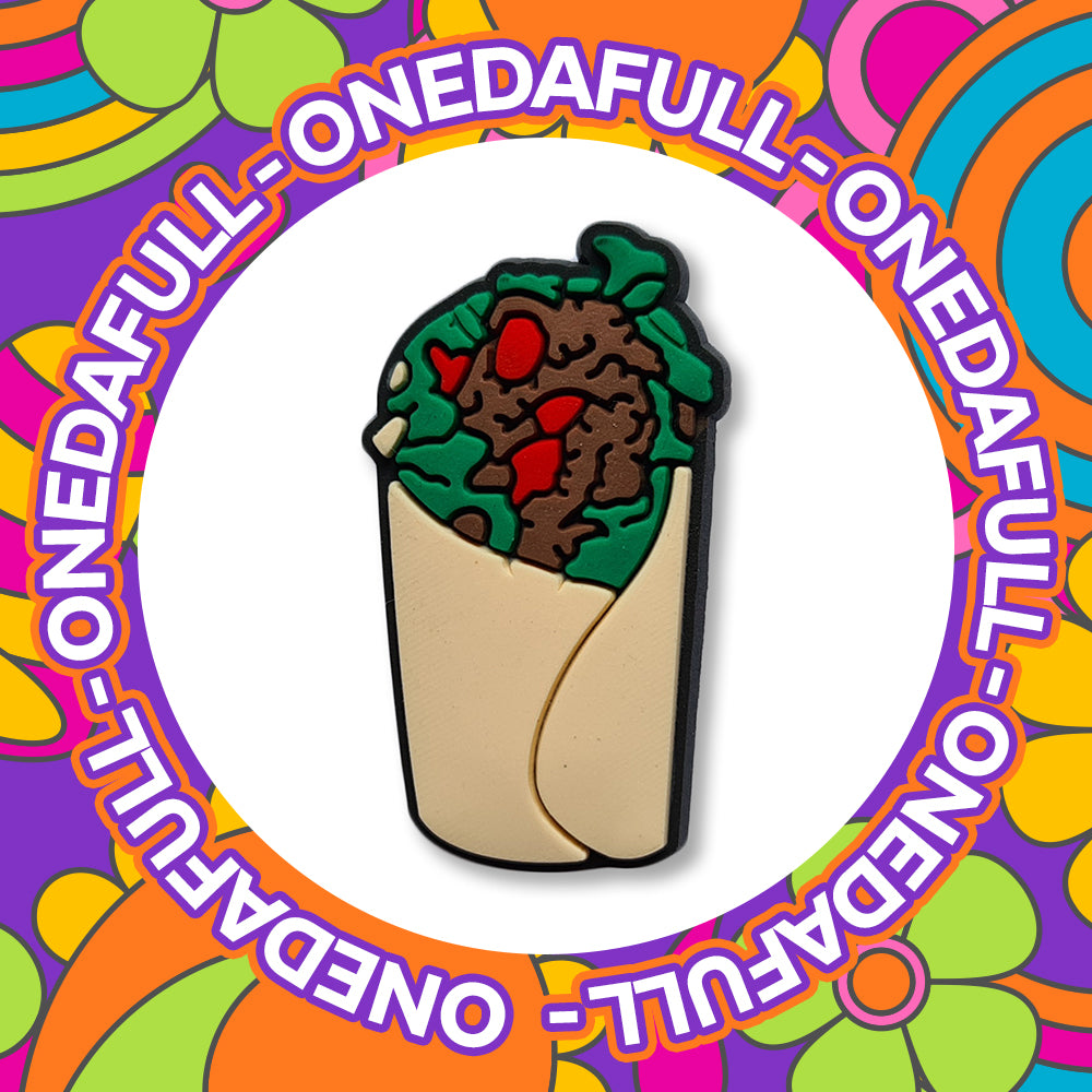 Tasty Mexican Fajita Wrap Charm To Fit Crocs