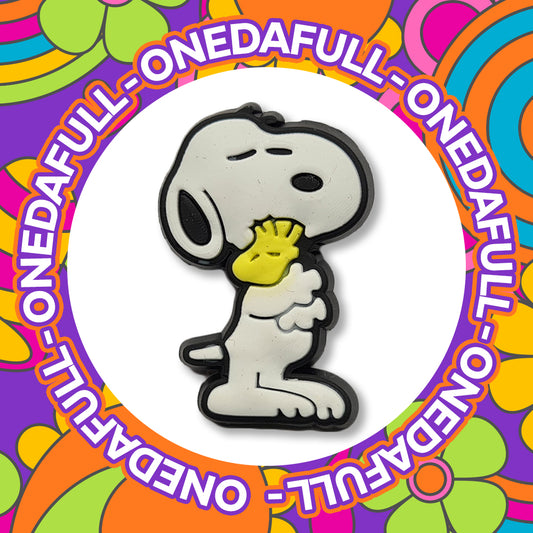 CARTOON - Peanuts Snoopy & Woodstock Charms For Crocs / Shoes - PVC - CUTE - 3D