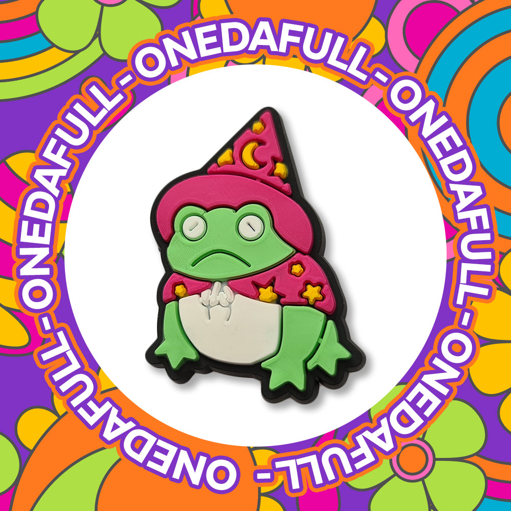 SUPER CUTE Grumpy Toad Wizard Magic Spell Charm To Fit Crocs/Clogs