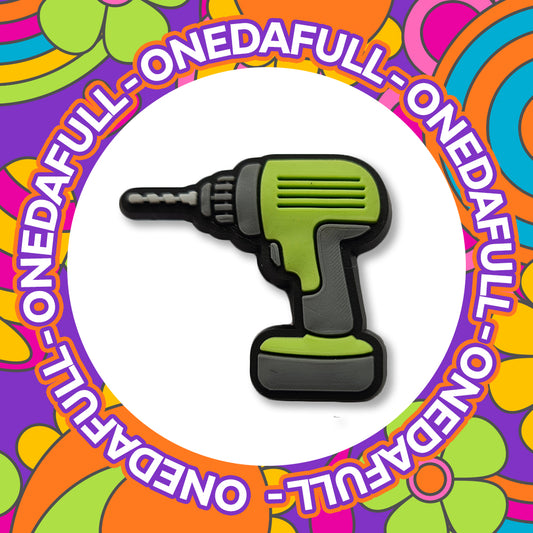 SUPER CUTE Drill Tools Job Construction Work Charm To Fit Crocs/Clogs - DIY