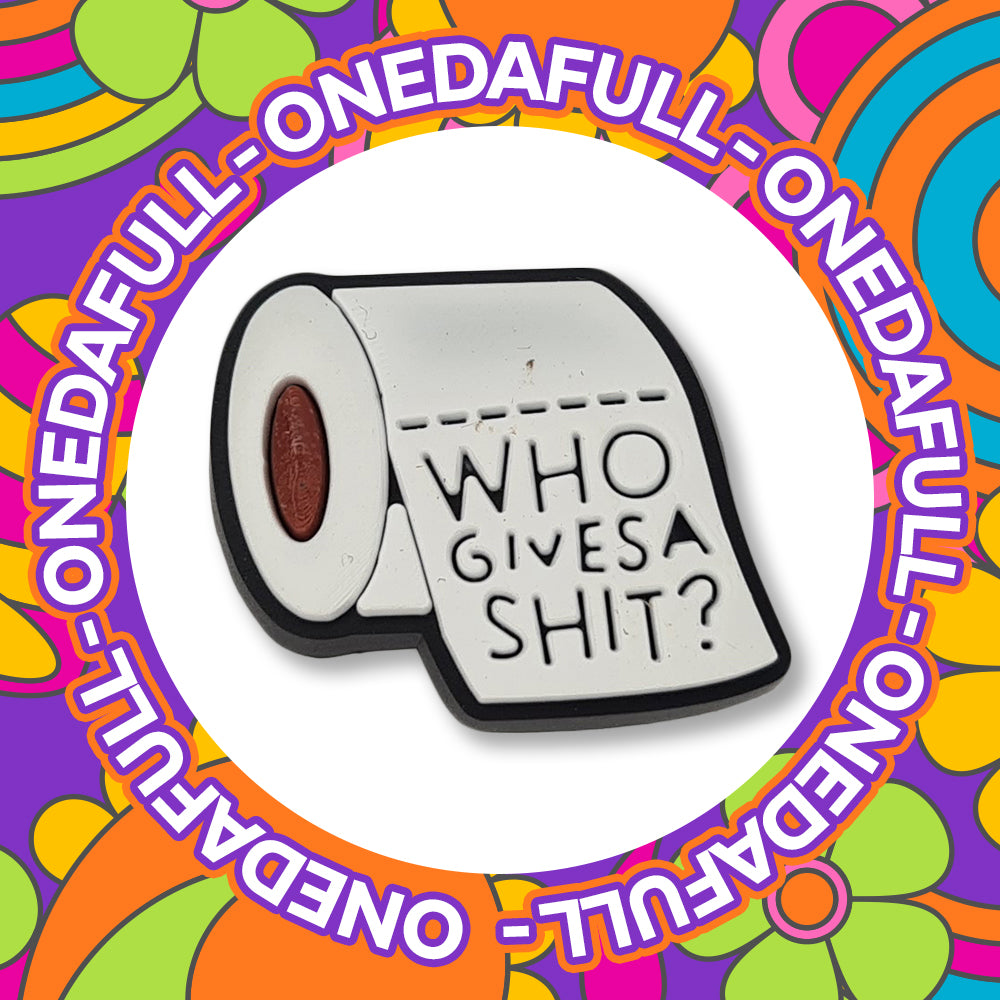 Super Cute Who Gives A S**T Naughty Toilet Roll Clog Charm To Fit Crocs
