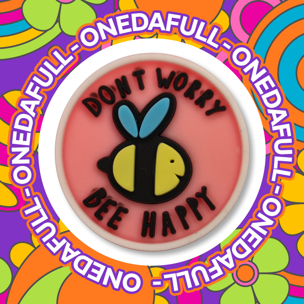 SUPER CUTE Dont Worry Be Happy Bumble Bee Charm To Fit Crocs/Clogs - Positive Nature