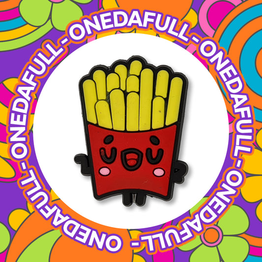 Happy Fast Food Fries Clog Charm