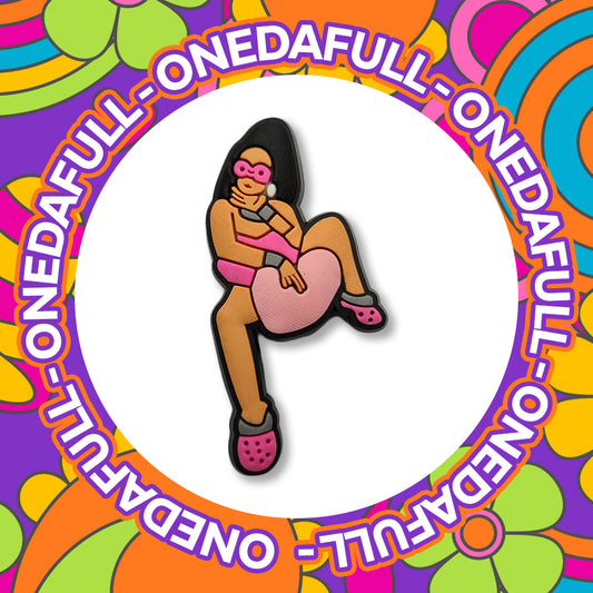 Super Cute Hot Girl Wearing Pink Crocs - Funny - Meme - Charms For Crocs / Shoes