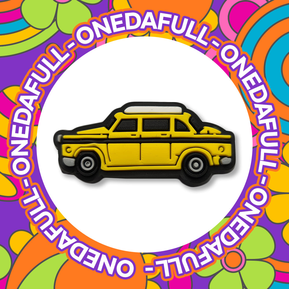 Super Cute NEW YORK TAXI - Yellow Cab Charm To Fit Crocs/Clogs - Travel Retro