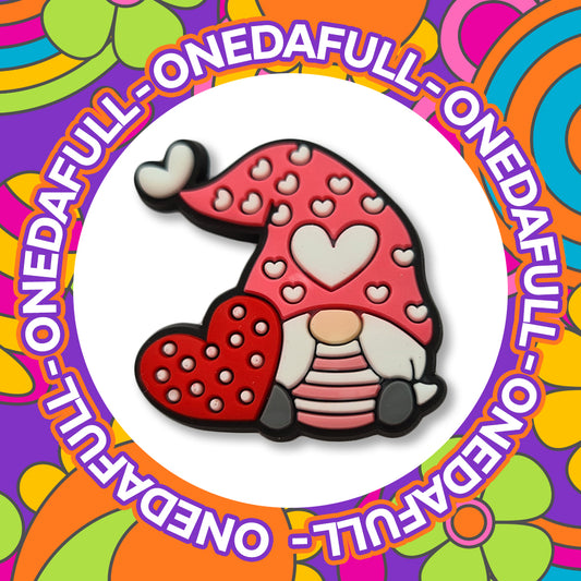 Super Cute Pink Gonk With Love Heart Croc Charm - Magical Wizard Magic