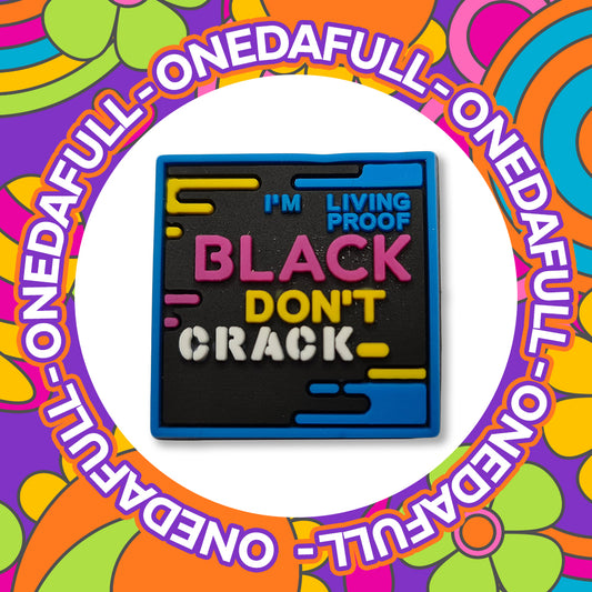 Super Cute Black Don't Crack - Powerful - Badge - Charms For Crocs / Shoes