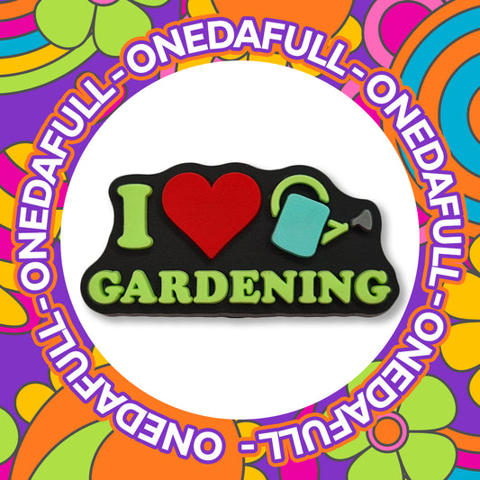 Super CUTE I Love Gardening Badge Watering Can Charm To Fit Crocs/Clogs Plants