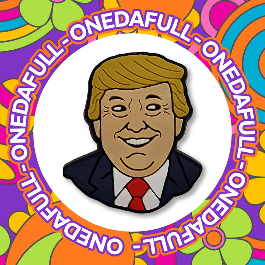 Super Funny Cheeky Smiling Trump Wit Red Tie USA America Charm To Fit Crocs/Clogs - MEME