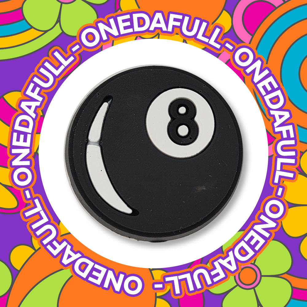 Super Cute POOL 8 Ball Clog Charm To Fit Crocs