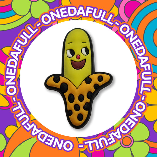 Super Cute Smiling Banana Charm To Fit Crocs/Clogs - PVC - FOOD - Happy