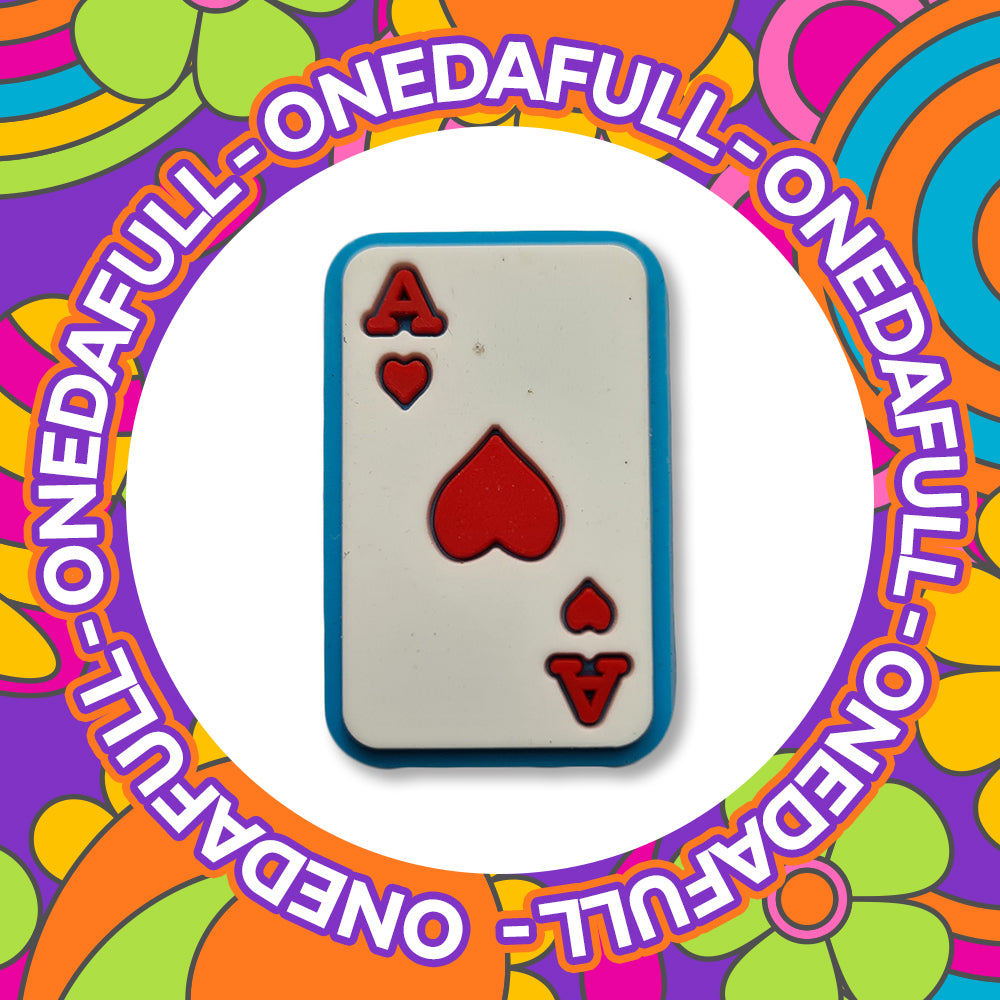 SUPER CUTE ACE OF HEARTS Card Deck - Charms For Crocs / Shoes - 3D - Money