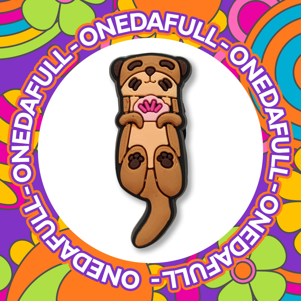 Super Cute Sleeping Floating Baby Otter Croc Charm - PRETTY - Animal