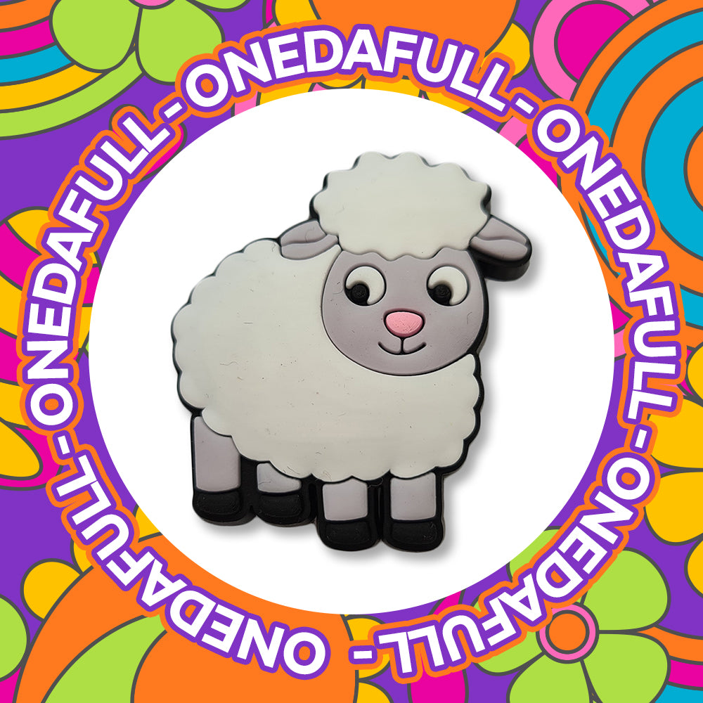 Super Cute Adorable Fluffy Baby Lamb Sheep Charm To Fit Crocs/Clogs - Farm - Animal