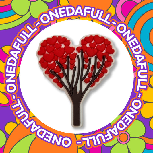 Super Cute - Love Heart Tree With Heart Leaves Charm To Fit Crocs/Clogs