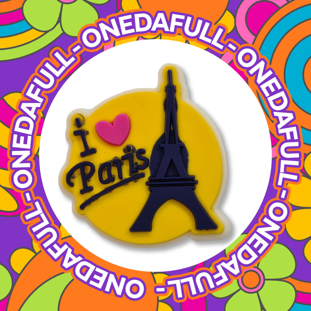 SUPER CUTE I love Paris Eiffel Tower Charm To Fit Crocs/Clogs - Holiday Vacation Landmark