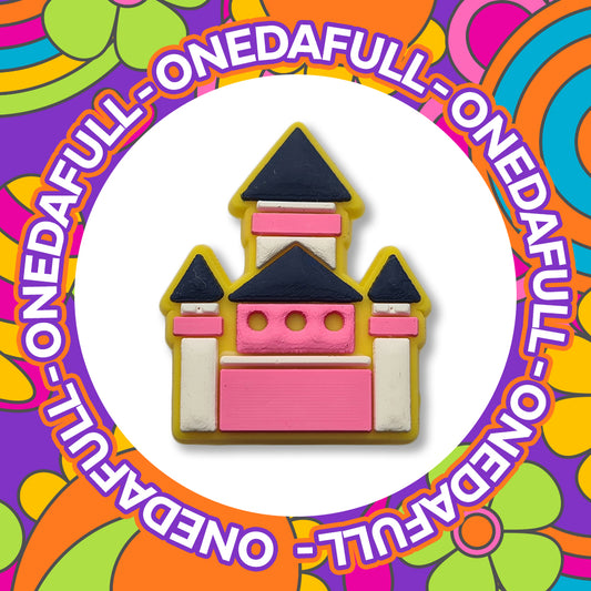 Pink Princess Castle Croc Charm