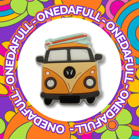 Camping- Hippy CAMPERVAN Camper Charm To Fit Crocs/Clogs - 3D - Retro