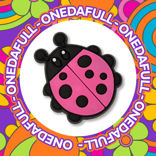Chunky Pink Ladybird Clog Charm