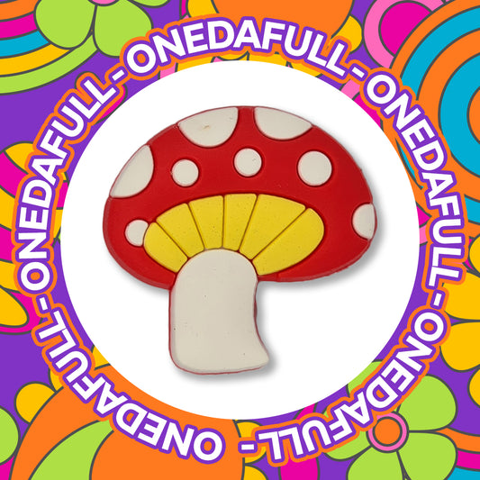 Red Mushroom Toadstool Clog Charm