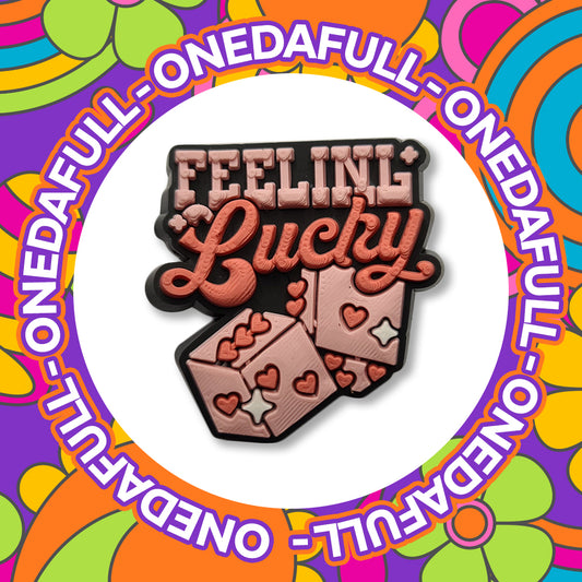 Super Cute Feeling Lucky Dice And Hearts Happy Casino Charm To Fit Crocs/Clog