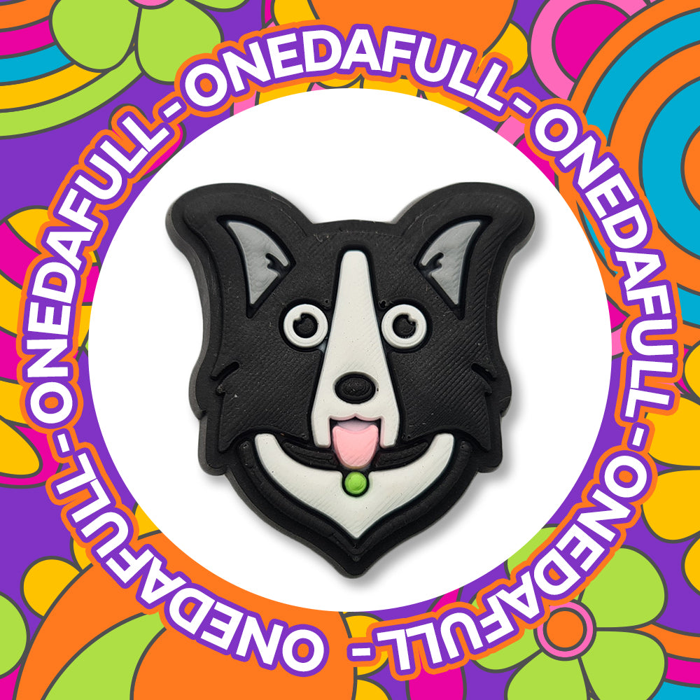 Super Cute PUPPY Sheep Dog Border Collie Charm To Fit Crocs/Clogs - PRETTY - Farm