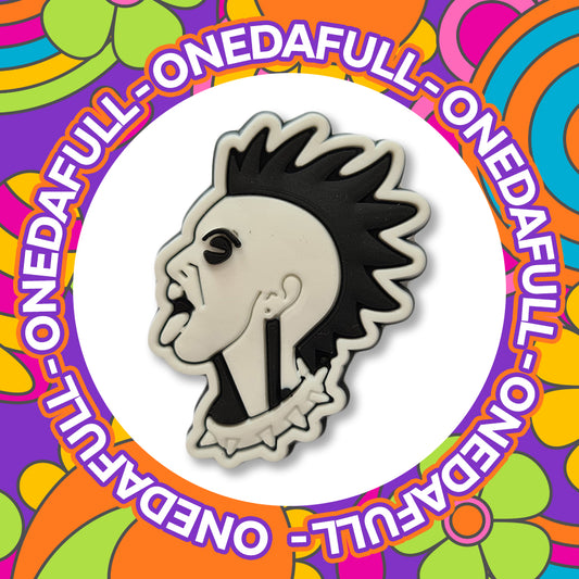 Super Cute Heavy Metal Mohawk Woman Goth Emo Metal Charm To Fit Crocs/Clogs