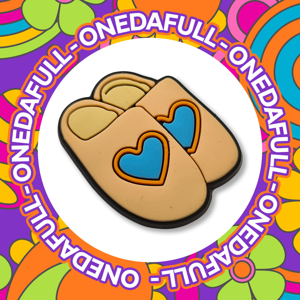 Super Cute Love Heart Slippers Charm To Fit Crocs/Clogs - Old People - Dad - Mum - Grandad - Grandma