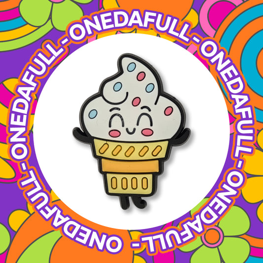 Super Happy Ice Cream Cone Clog Charm