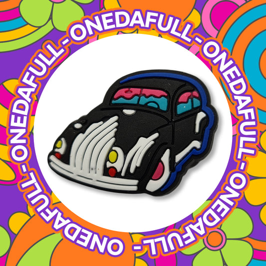 Camping - HIPPY Charm To Fit Crocs/Clogs - Pvc - BEETLE - 3D - Retro