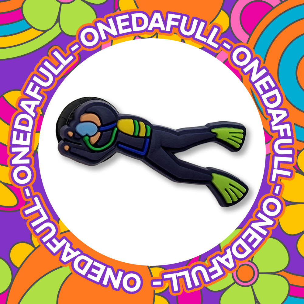 Super Cute Scuba Diver Diving Croc Charm - Sports