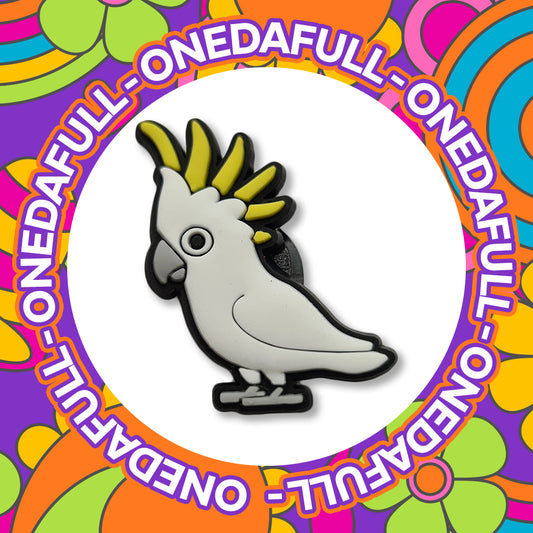 Super Cute Baby Cockatoo - Bird Charm To Fit Crocs/Clogs - Nature