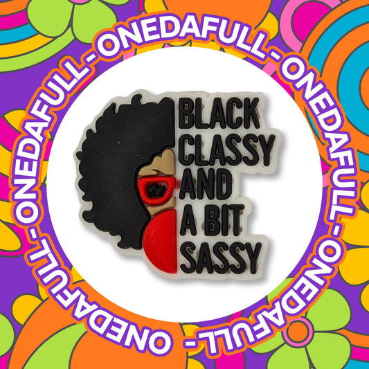 Black Queen Croc Charm: Classy Sassy Shoe Clog Decoration