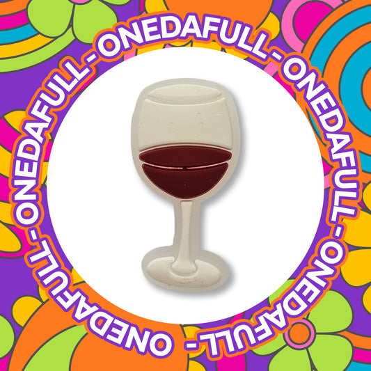 Super Cute Glass Of Red Wine Relax Charm To Fit Crocs/Clogs - Drink - Booze