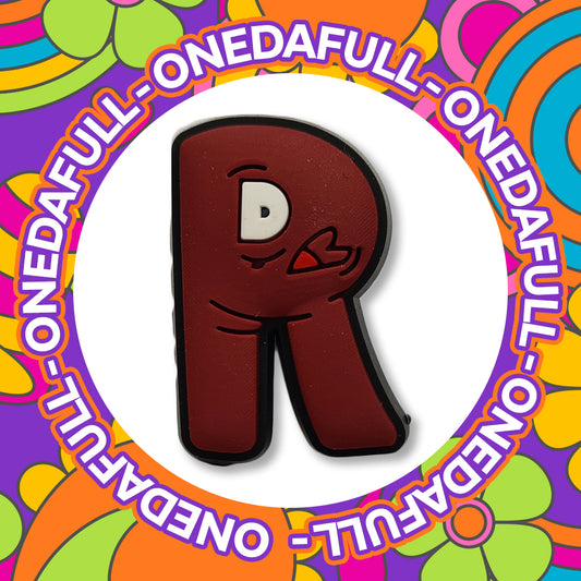 Super Cute Letter R - Alphabet Charm To Fit Crocs/Clogs - Funny - Letters