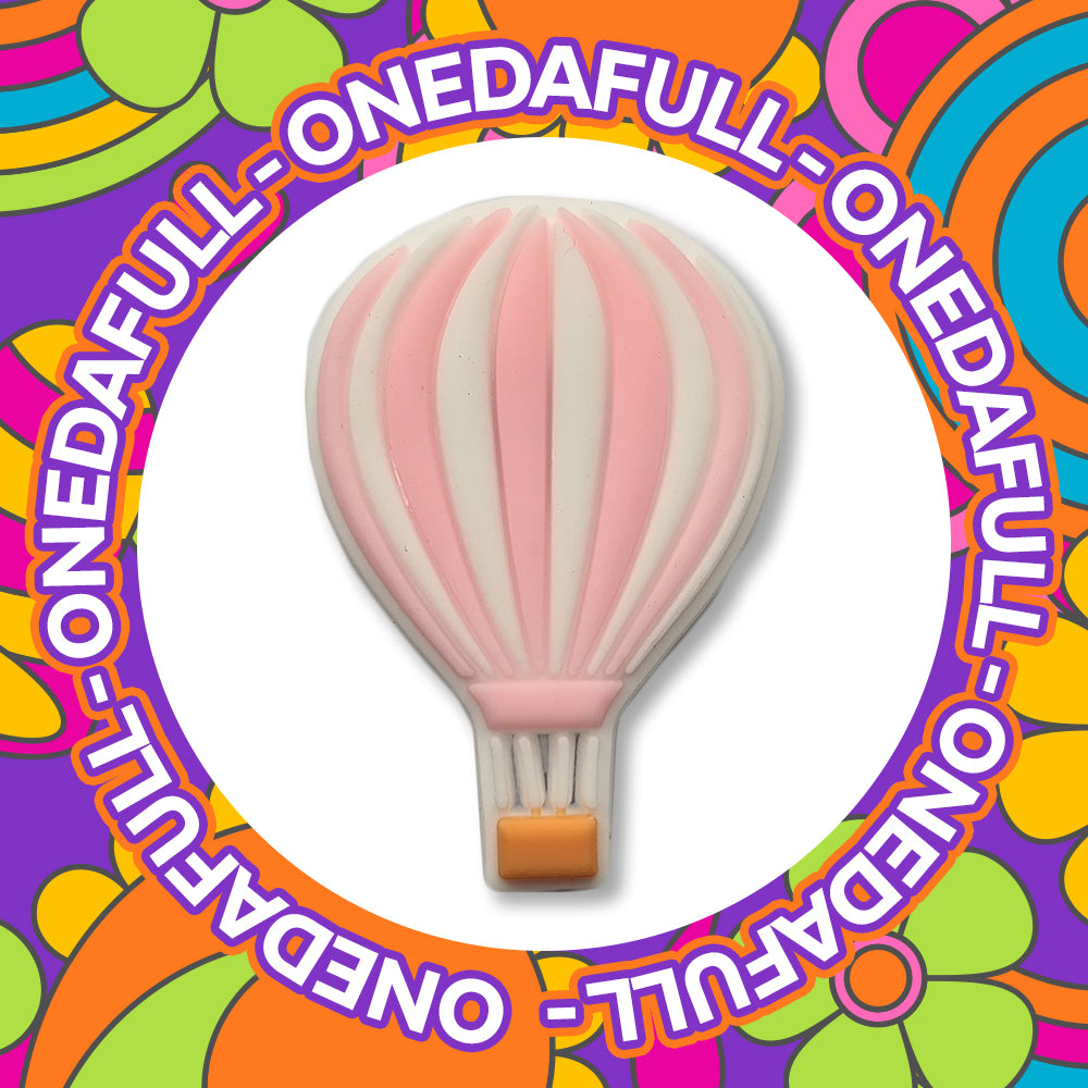 Pink Hot Air Balloon 3D Croc Charm