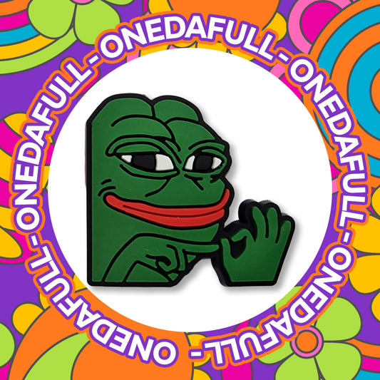 Super Funny Naughty Flirting Sexy Pepe Frog Charm To Fit Crocs/Clogs - Animal Toad - MEME