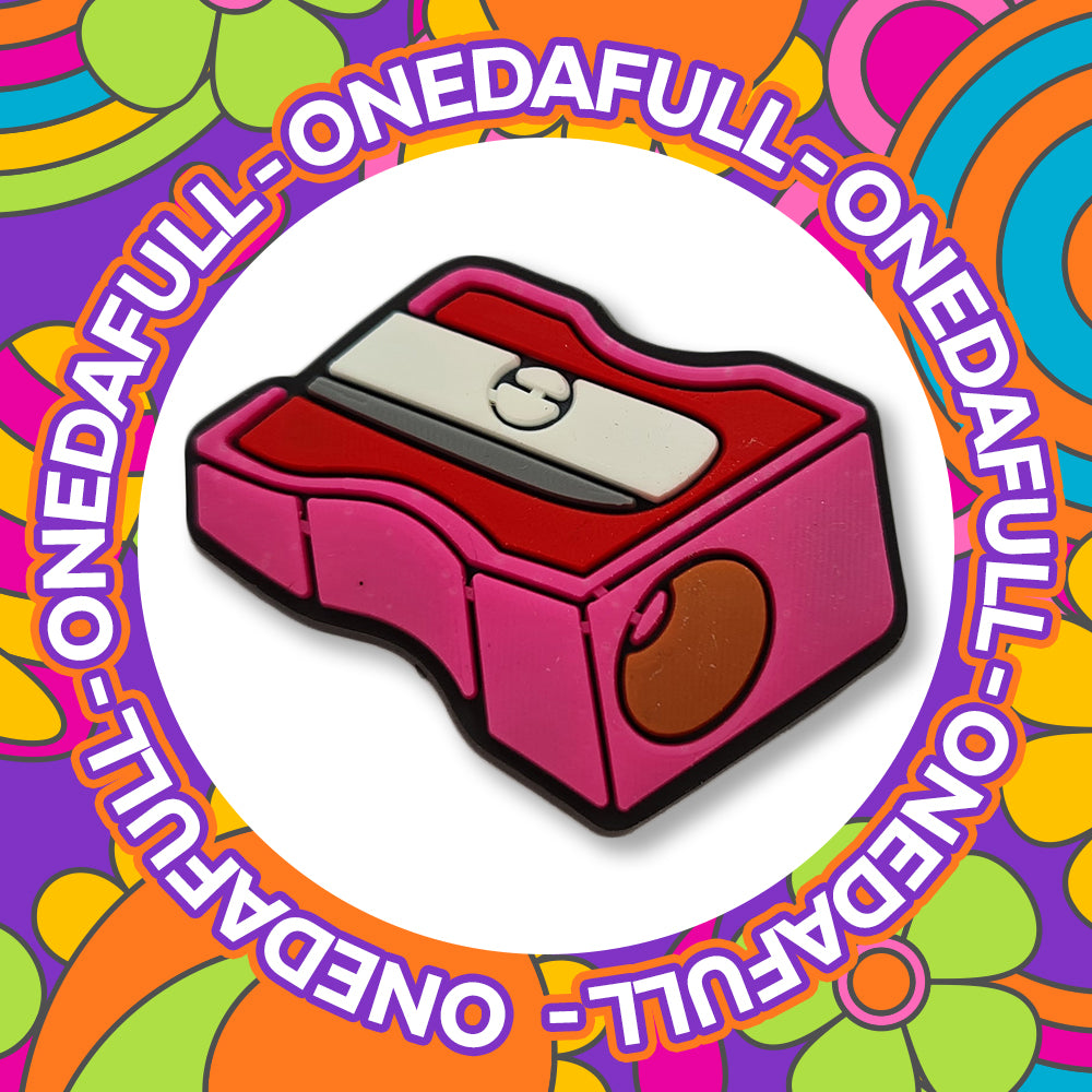 Super Cute Pink Pencil Sharpener Croc Charm - Stationary