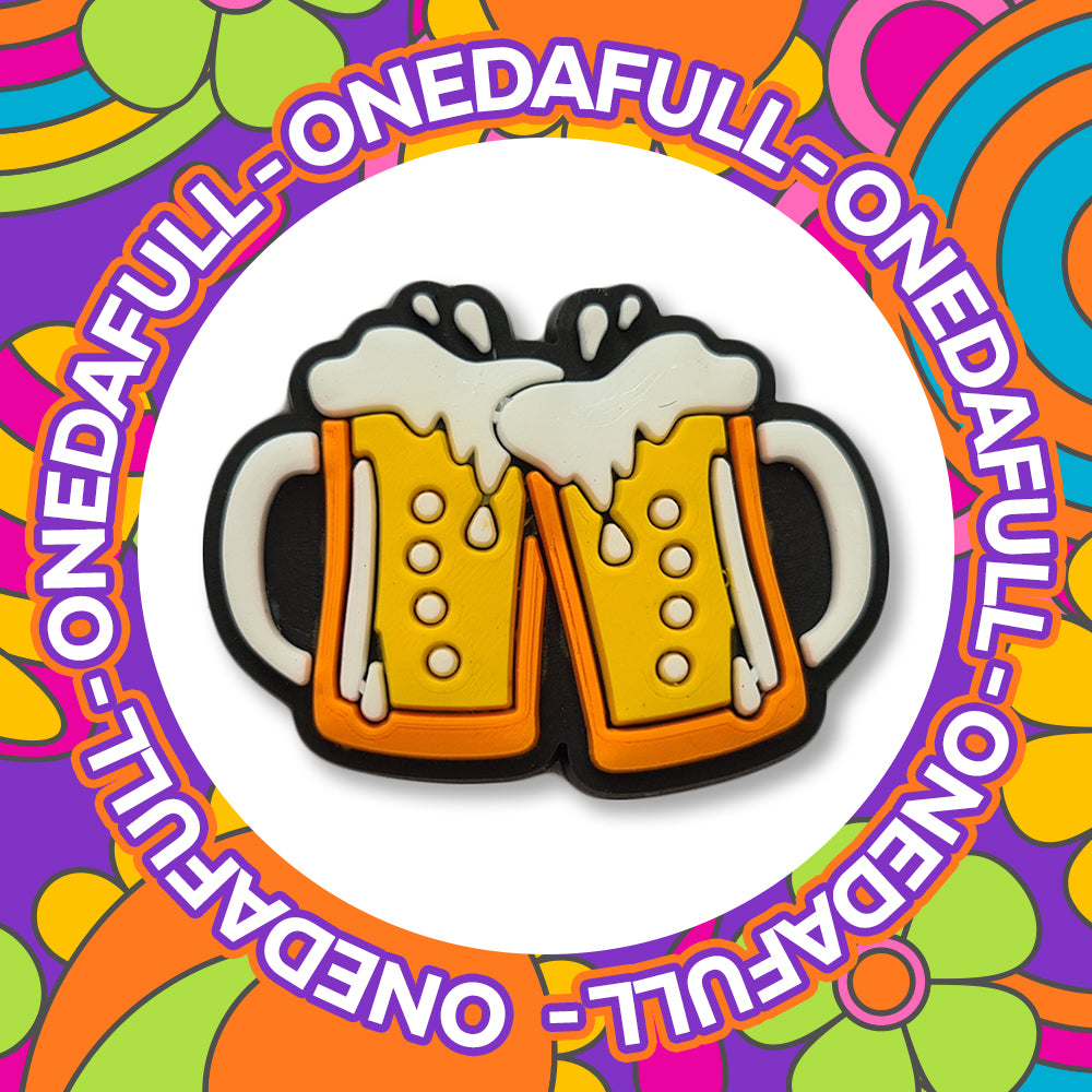 Pint Of Beer - Lager Cheers Charm To Fit Crocs/Clogs - PVC - Funny - Drink
