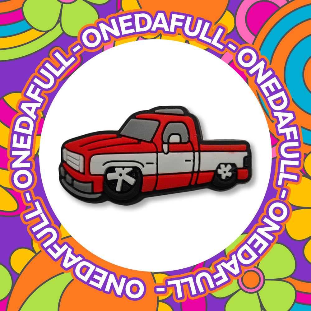 Retro American Pick Up Truck Charm To Fit Crocs/Clogs - 3D - Van Car