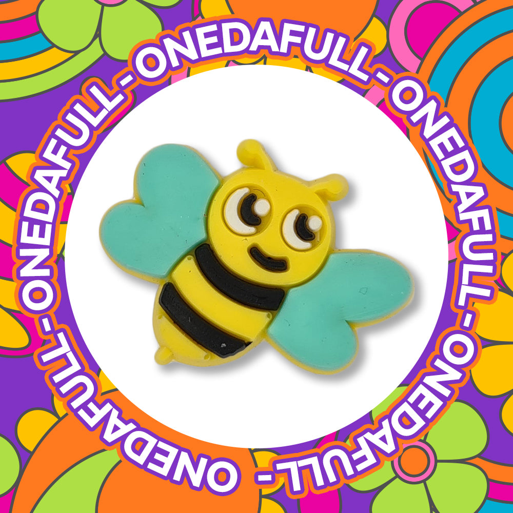 Happy Bumble Bee Clog Charm