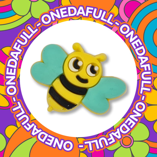 Happy Bumble Bee Clog Charm