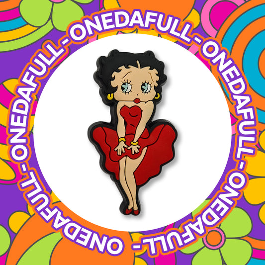 SUPER CUTE Pretty Betty Boop Face Monroe Charm To Fit Crocs/Clogs - 3D - Cartoon