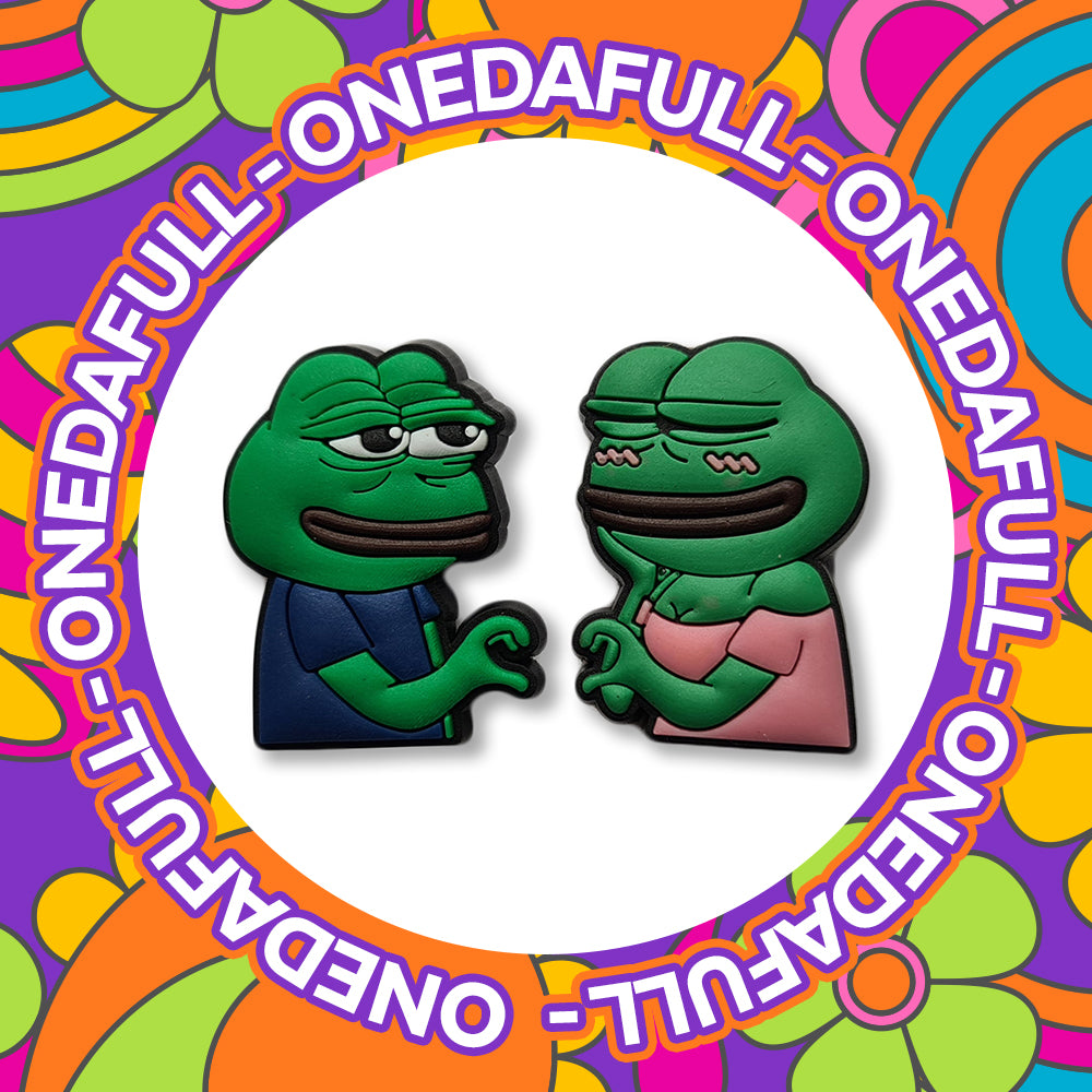 Pepe Croc Charm: In Love Frogs, PVC Meme Charm