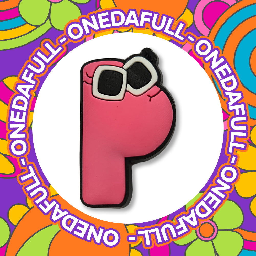 Super Cute Letter P - Alphabet Charm To Fit Crocs/Clogs - Funny - Letters