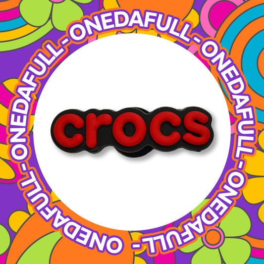 Super Cute Red Crocs Logo Charm To Fit Crocs/Clogs - PVC - Clogs