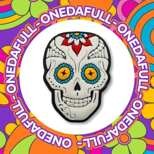 3D Enchanted Sugar Skull Flower Charm for Crocs
