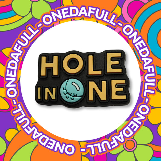 Cute Golf Hole In One Badge Charm To Fit Crocs/Clogs - PVC - 3D Gift - Sport