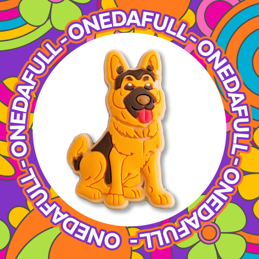 Super Cute Large German Shepherd GSD Puppy Croc Charm - Dog