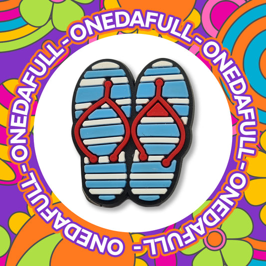 Flip Flops Croc Charm: 3D Holiday Sandal Clog Decoration